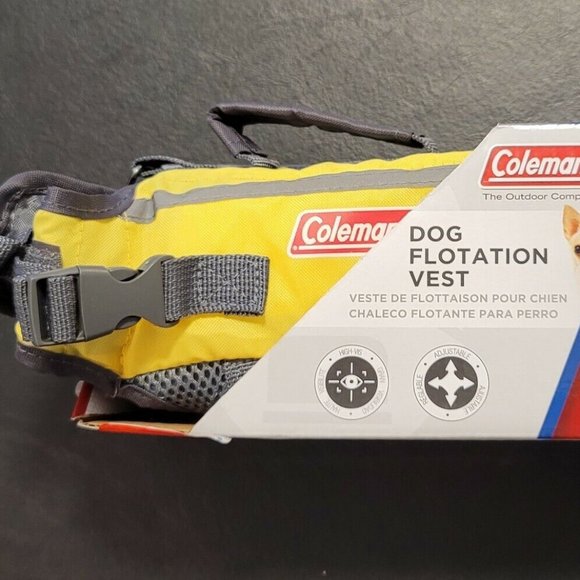 Coleman Dog Floatation Vest Up To 15 LBS Yellow - Picture 2 of 7